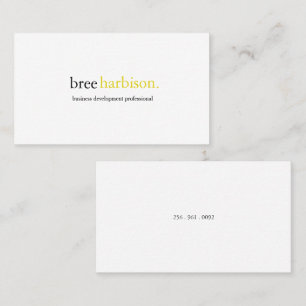 Tarjeta de visita minimalista de 2 colores