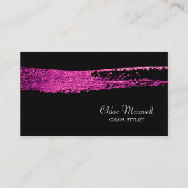 Tarjeta De Visita Minimalista de pinta rosa Vivid