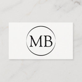 Tarjeta de visita minimalista del círculo