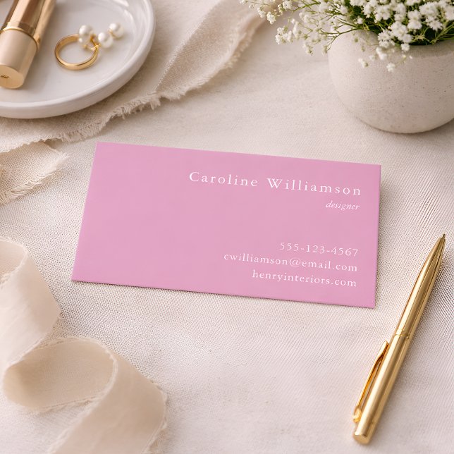 Tarjeta De Visita Minimalista Dusty Lavender Elegante Profesional (Subido por el creador)