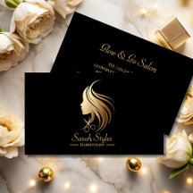 Minimalista Elegante Estilista de Pelo Dorado Oscu