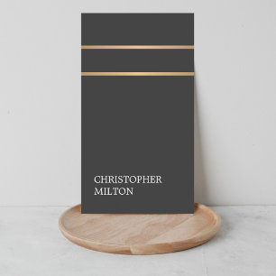 Tarjeta De Visita Minimalista elegante fiscal de líneas de cobre os