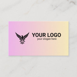 Tarjeta De Visita Minimalista Elegante Gradiente Dorado Línea Geomét