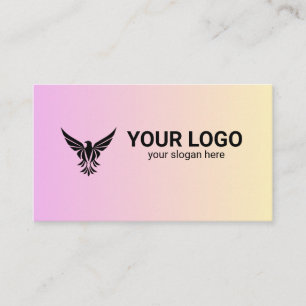 Tarjeta De Visita Minimalista Elegante Gradiente Dorado Línea Geomét