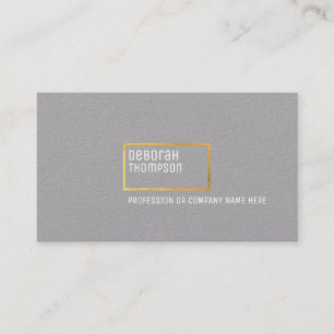 Tarjeta De Visita Minimalista elegante moda gris premium