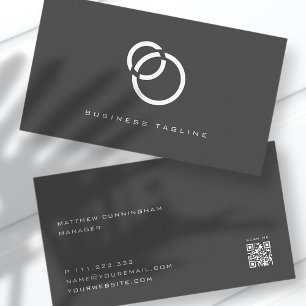 Tarjeta De Visita Minimalista elegante moderno Escaneo simple Código