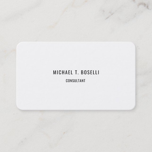 Tarjeta De Visita Minimalista elegante profesional moderno simple (Anverso)