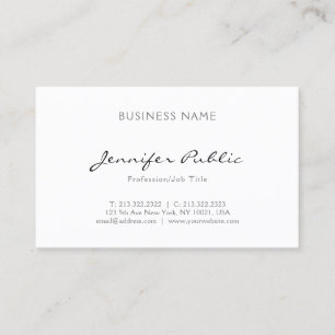 Tarjeta De Visita Minimalista elegante profesional moderno simple
