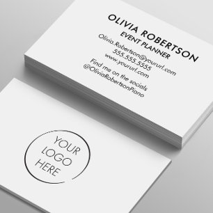 Tarjeta De Visita Minimalista Elegante Simple Tu Logo Personalizado