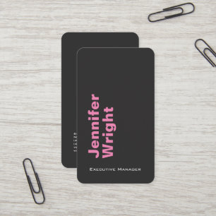 Tarjeta De Visita Minimalista elegante único moderno gris liso