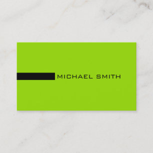 Tarjeta De Visita Minimalista elegante y moderno Sheen verde y negro