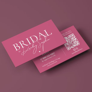 Tarjeta De Visita Minimalista Estilista de Boda Nupcial Elegante Ros
