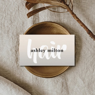 Tarjeta De Visita Minimalista Estilista de Cabello Falso Plateado El