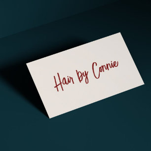 Tarjeta De Visita Minimalista Estilista de Pelo Pastel Elegante
