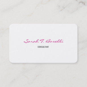 Tarjeta De Visita Minimalista Femenina Elegante Moderna Profesional