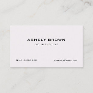 Tarjeta de visita minimalista grabada