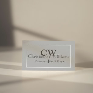 Tarjeta de visita Minimalista gris profesional