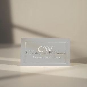 Tarjeta de visita Minimalista gris profesional