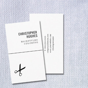 Tarjeta De Visita Minimalista Guay Black White Sciders Hair Stylist