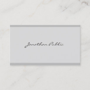 Tarjeta De Visita Minimalista guión creativo profesional elegante