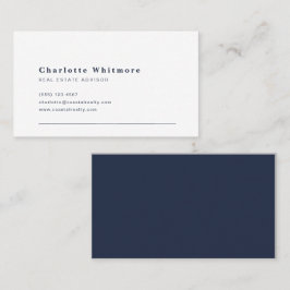 Tarjeta De Visita Minimalista Inmobiliaria Elegante | Diseño Posteri
