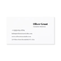 Tarjeta de visita minimalista limpia