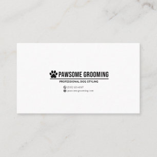 Tarjeta De Visita Minimalista logotipo de pata negra profesional par