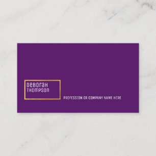 Tarjeta De Visita minimalista lujoso y elegante morado