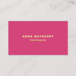 Tarjeta De Visita Minimalista magenta