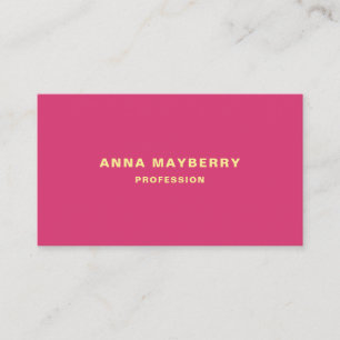 Tarjeta De Visita Minimalista magenta