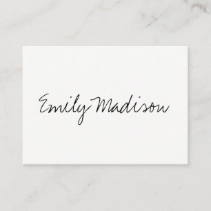 Tarjeta De Visita Minimalista/manuscrito
