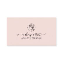 Minimalista maquillaje simple de logotipo rosa