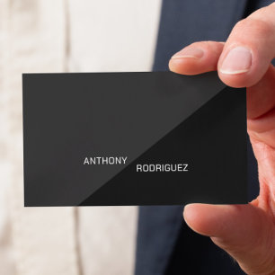 Tarjeta de visita minimalista mate Black