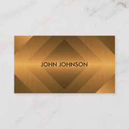 Tarjeta de visita minimalista Metallic Gold Marine