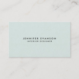 Tarjeta De Visita Minimalista Mint Green Moderno y Profesional