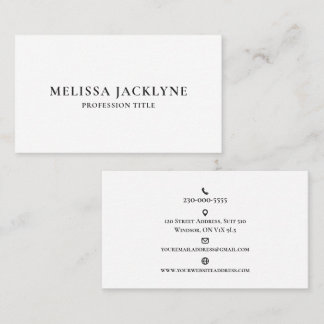 Tarjeta De Visita Minimalista Moderna