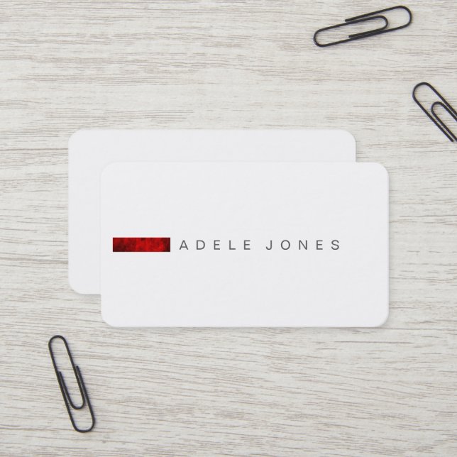 Tarjeta de visita minimalista moderna (Anverso/Reverso In Situ)