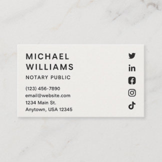 Tarjeta de visita Minimalista moderna