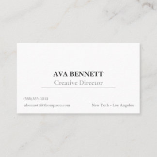 Tarjeta de visita minimalista moderna
