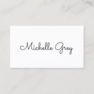 Tarjeta de visita minimalista moderna blanco y