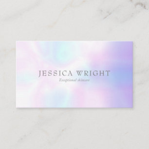 Tarjeta De Visita Minimalista Moderna Iridescente Profesional