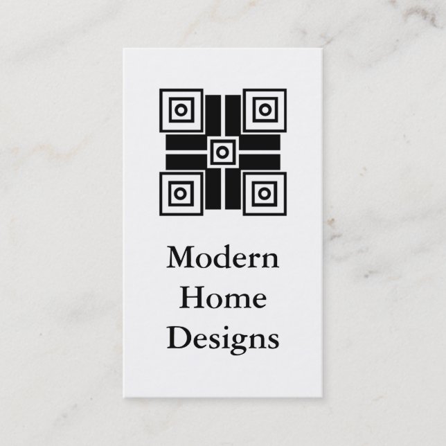 Tarjeta de visita minimalista moderna, negra (Anverso)