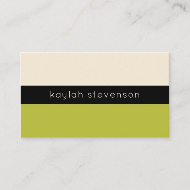 Tarjeta de visita Minimalista moderna | Pistachio  (Anverso)