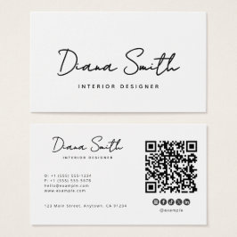 Tarjeta de visita Minimalista moderna y limpia de