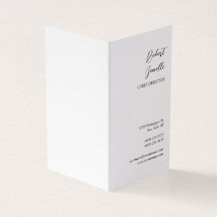 Tarjeta De Visita Minimalista Moderno Blanco Negro Personalizado
