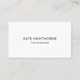 Tarjeta De Visita Minimalista moderno blanco y negro