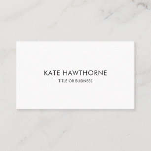 Tarjeta De Visita Minimalista moderno blanco y negro