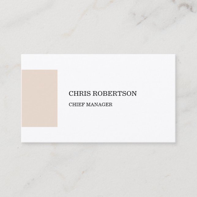 Tarjeta De Visita Minimalista moderno de seda premium (Anverso)