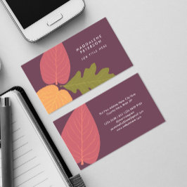 Tarjeta De Visita Minimalista moderno deja colores gráficos de la na