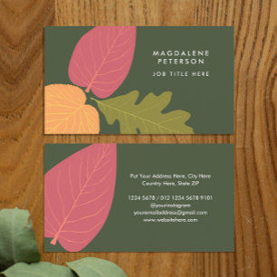 Tarjeta De Visita Minimalista moderno deja colores gráficos de la na